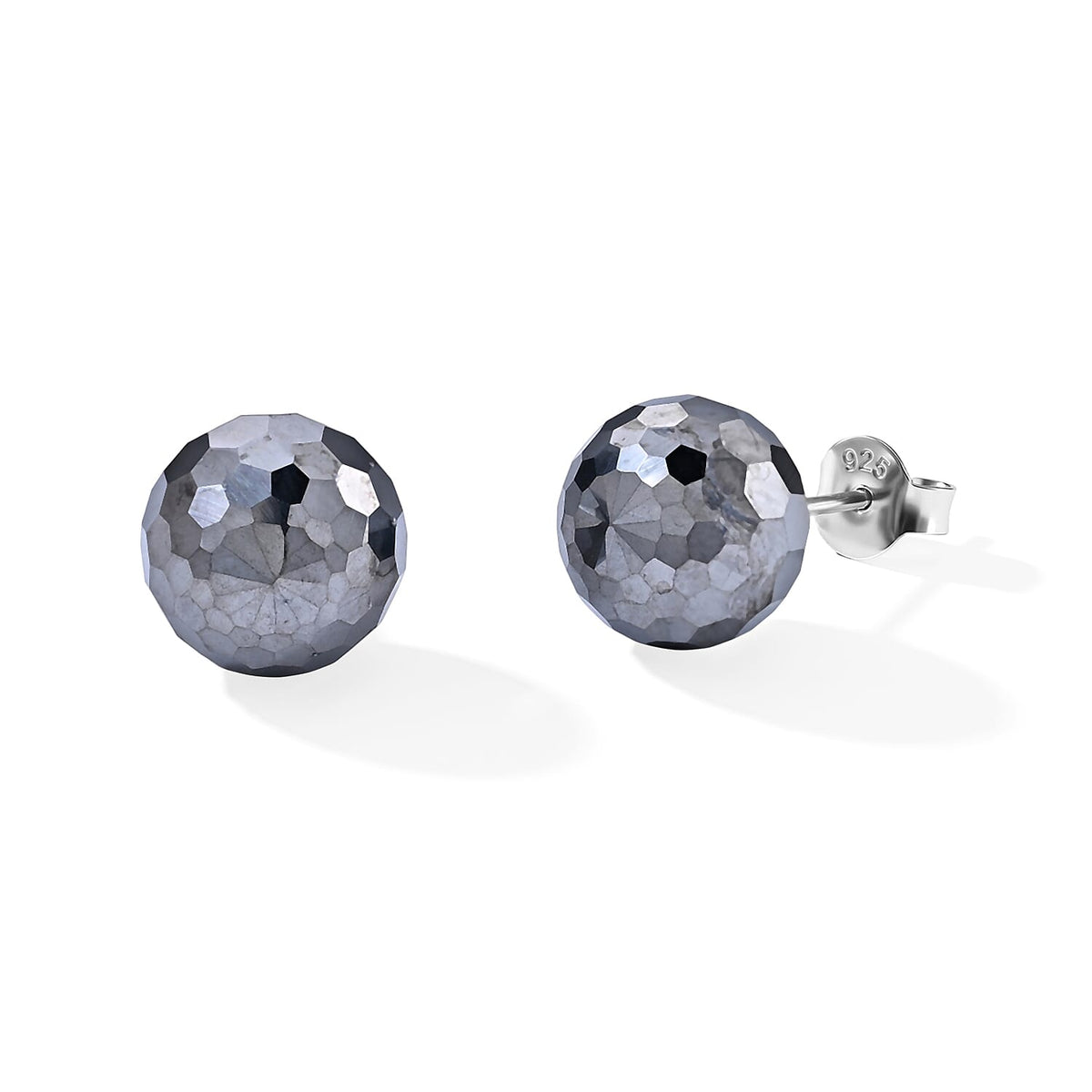 D''Joy Terahertz 10.00 ctw Stud Earrings in Rhodium Over Sterling Silver