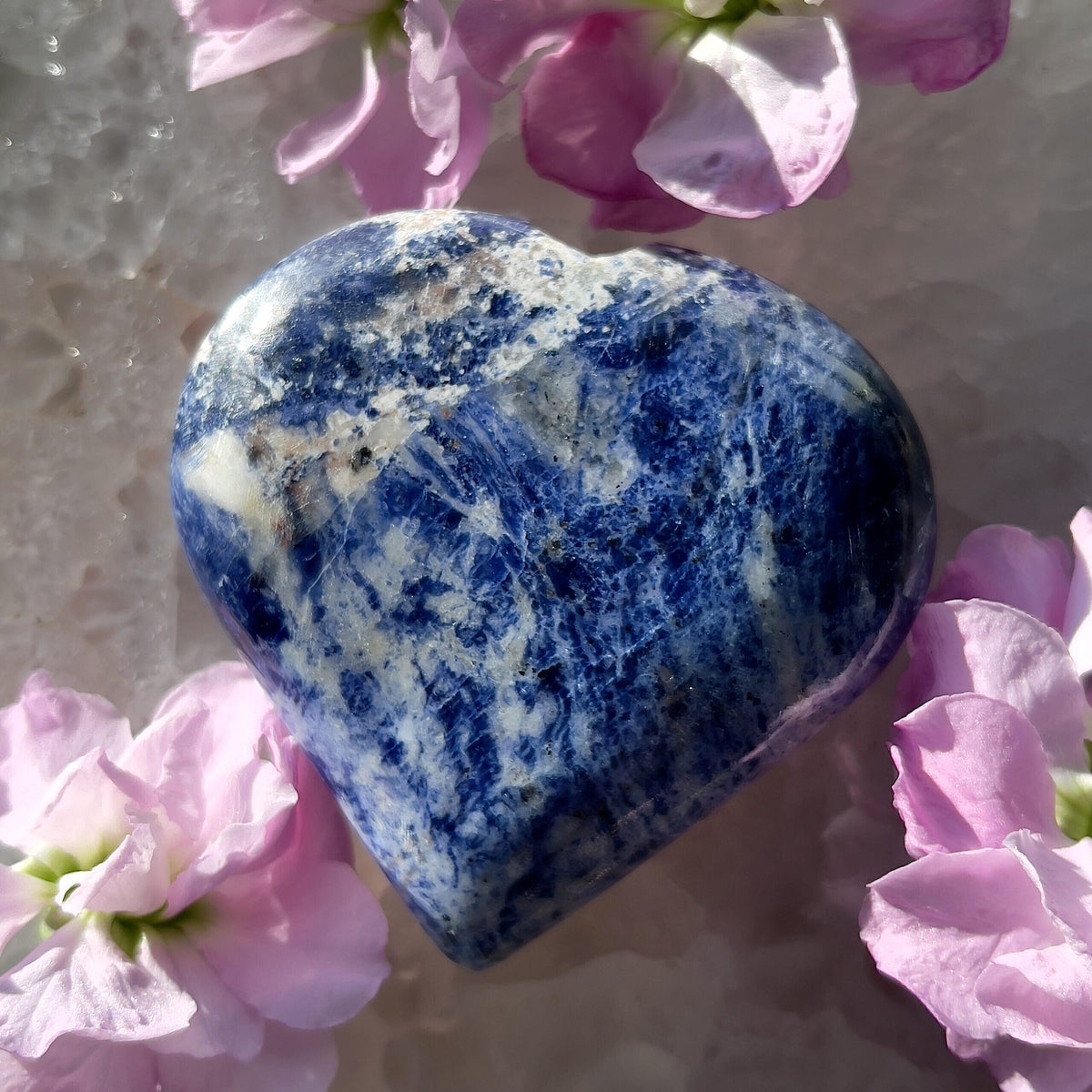 Sodalite Heart 2.5" Approx 545Ctw