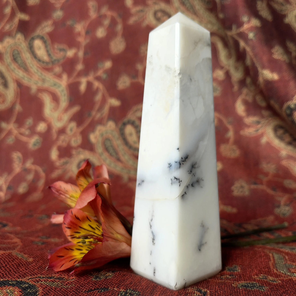 Dendrite Opal Obelisk 5-5.5" Approx 1250Ctw