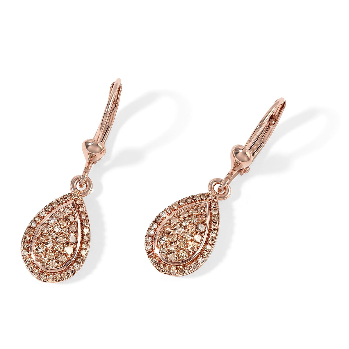 D''Joy Diamond 0.50 ctw Earrings in Rhodium Over Sterling Silver