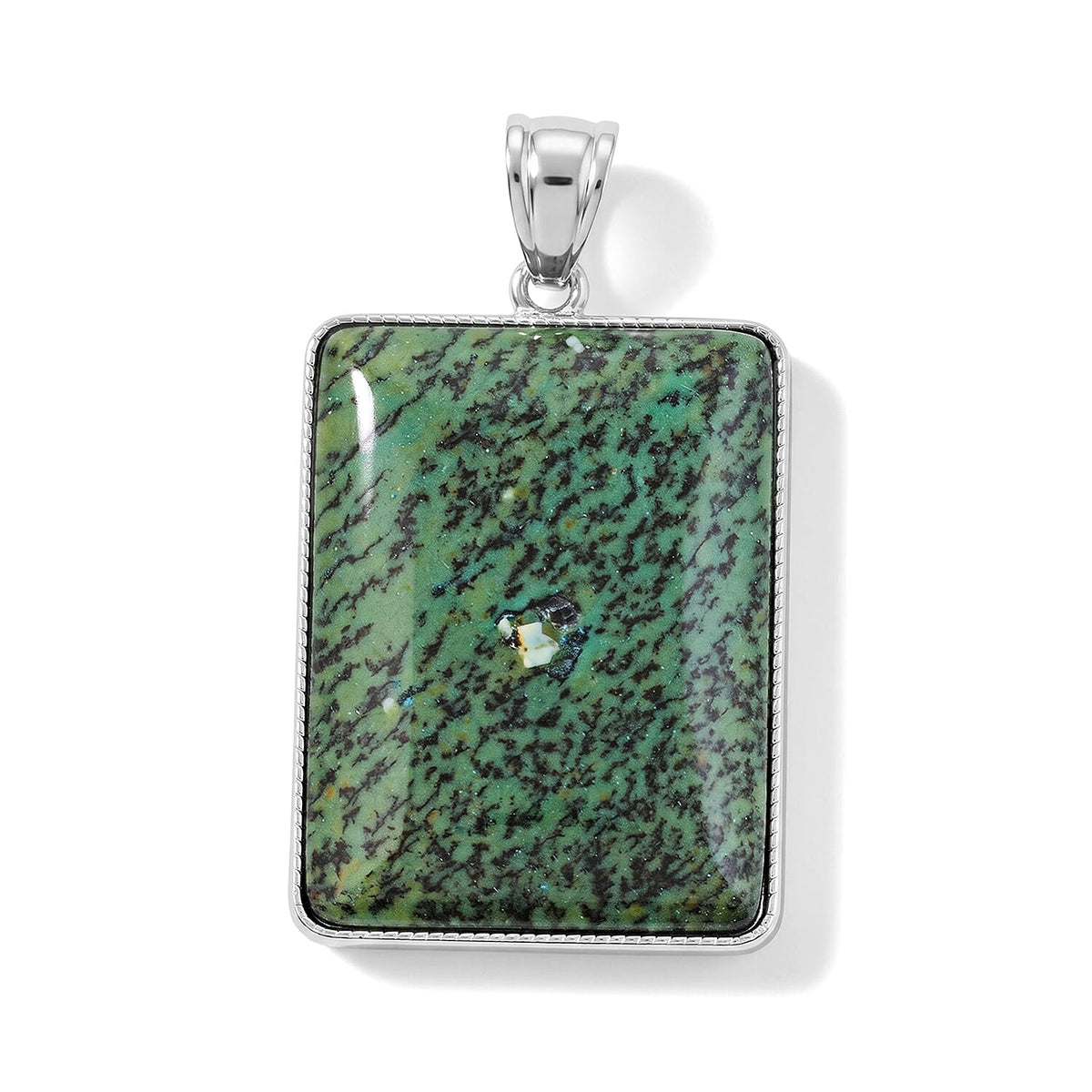 Rectangle Smoky Quartz 115.00 ctw Pendant without Chain in Silvertone