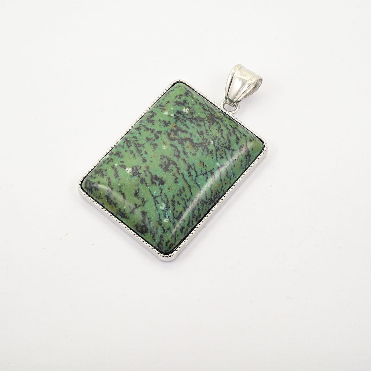 Rectangle Smoky Quartz 115.00 ctw Pendant without Chain in Silvertone