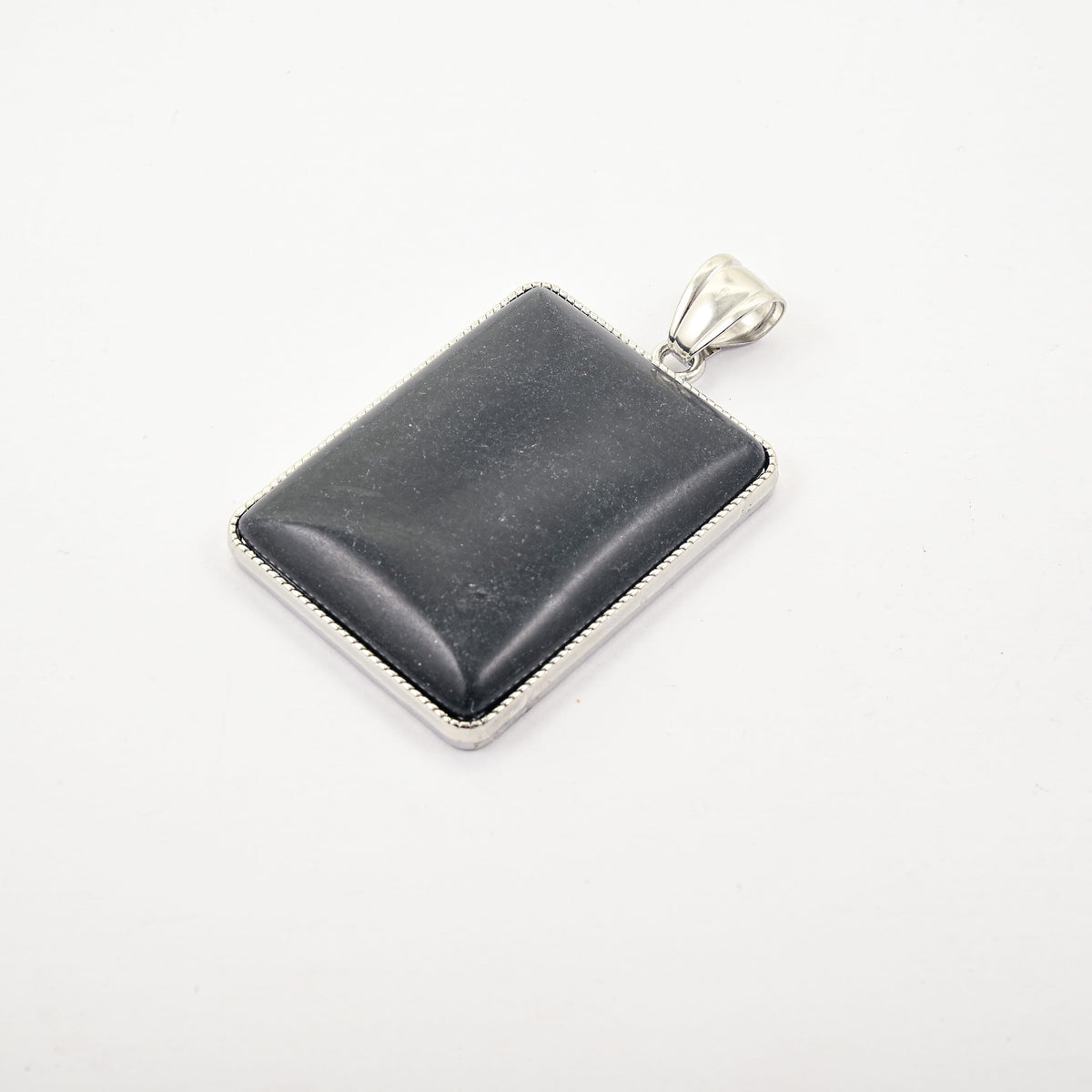 Rectangle Smoky Quartz 115.00 ctw Pendant without Chain in Silvertone