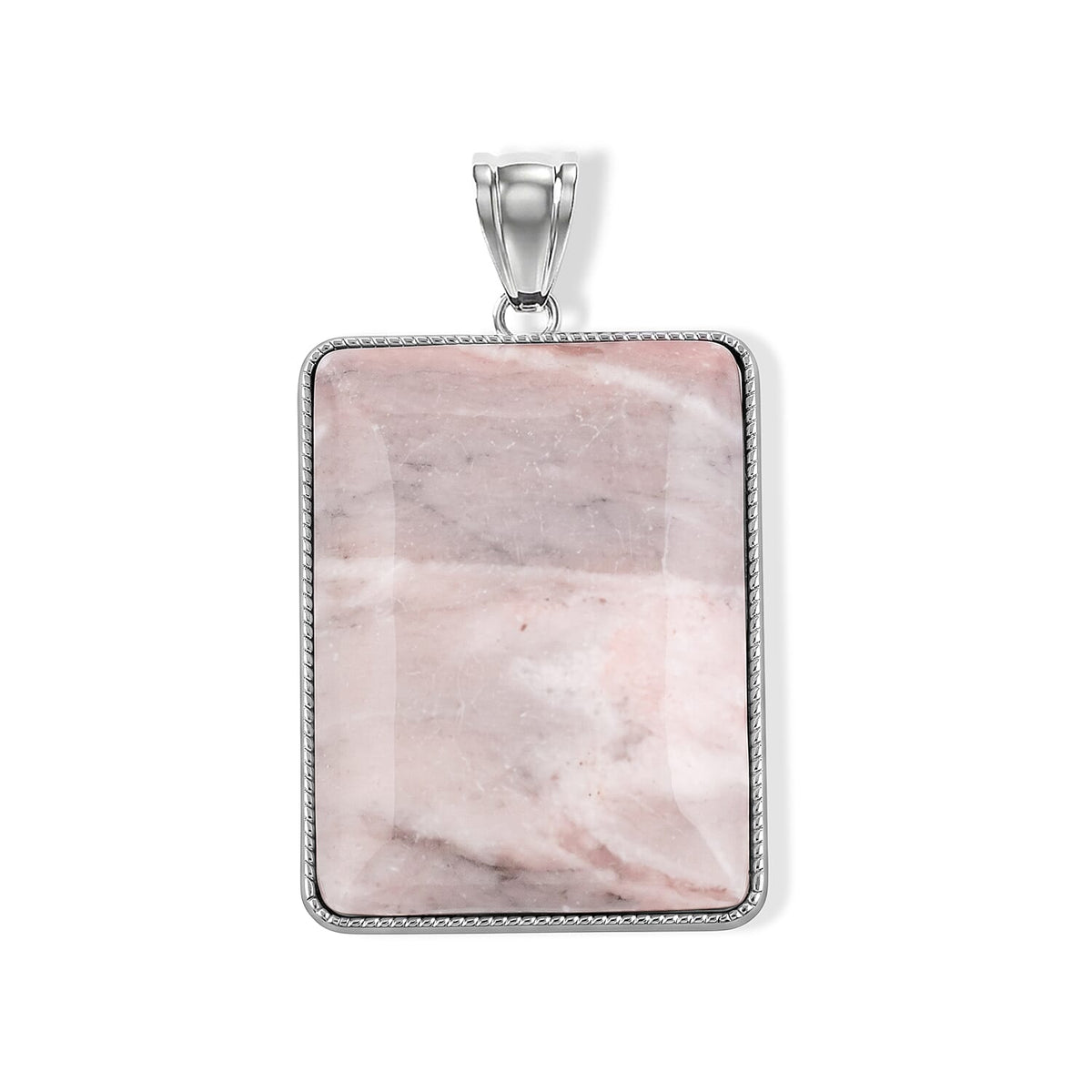 Rectangle Smoky Quartz 115.00 ctw Pendant without Chain in Silvertone