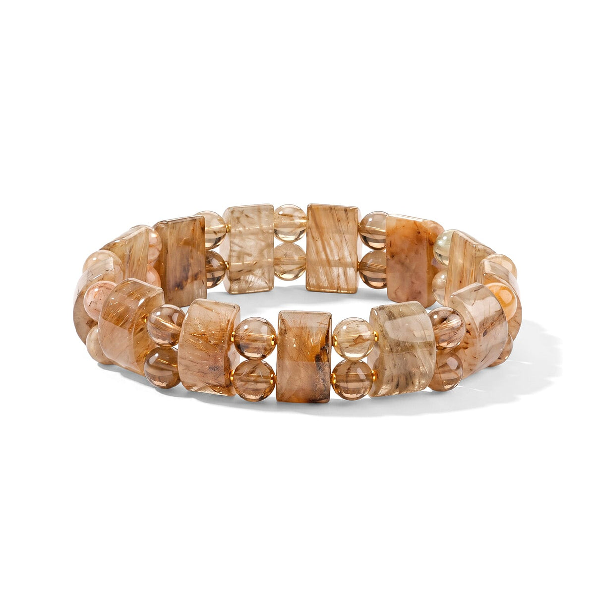 Multi Gemstone 140.00 ctw Tanker Stretch Bracelet