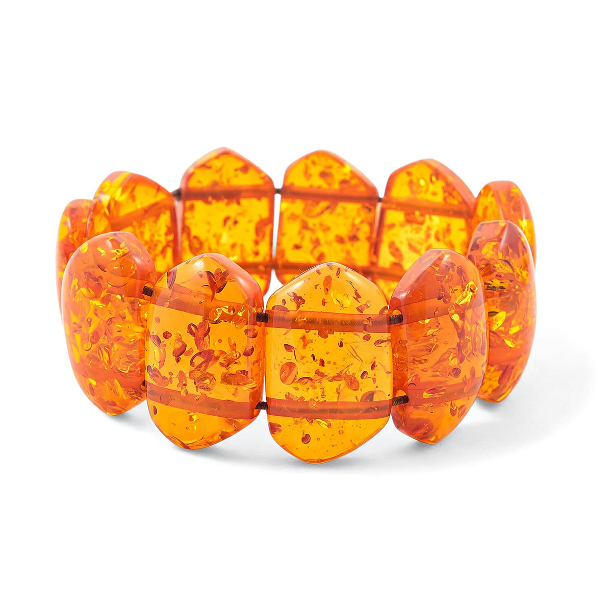 Honey Amber 234.00 ctw Stretch Bracelet
