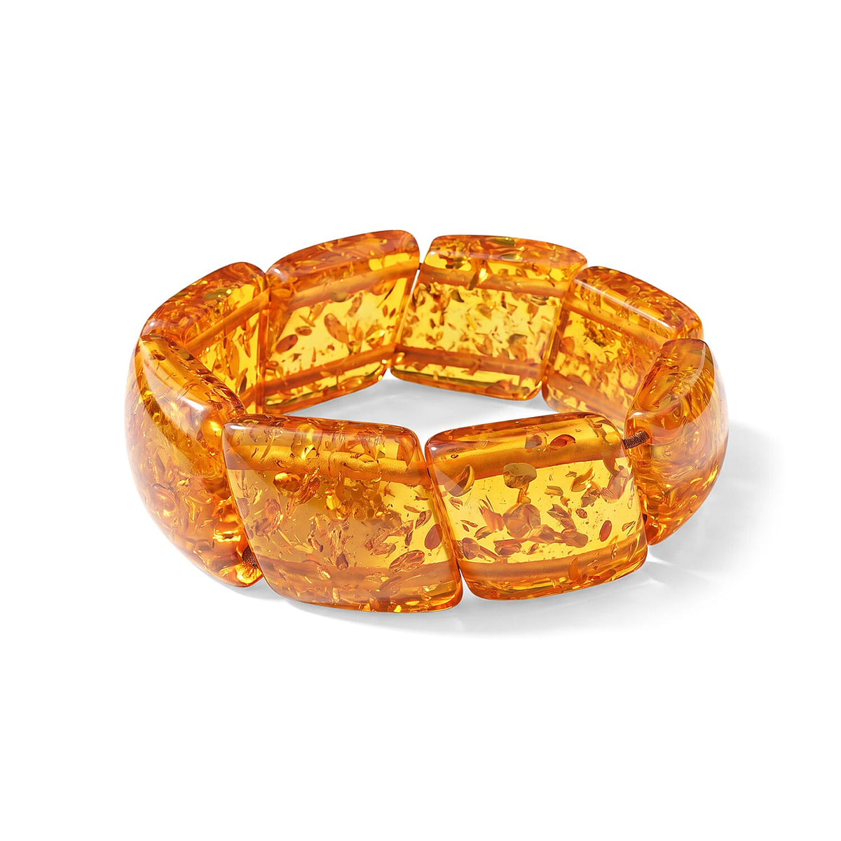 Honey Amber 259.00 ctw Stretch Bracelet