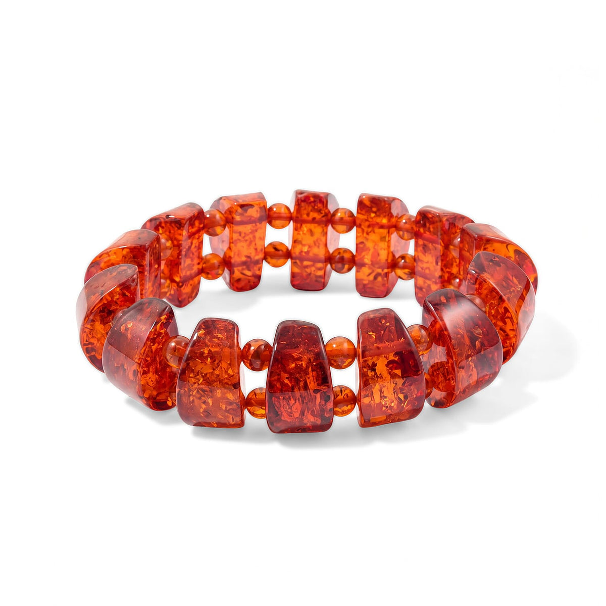 Amber 205.00 ctw Tanker Stretch Bracelet