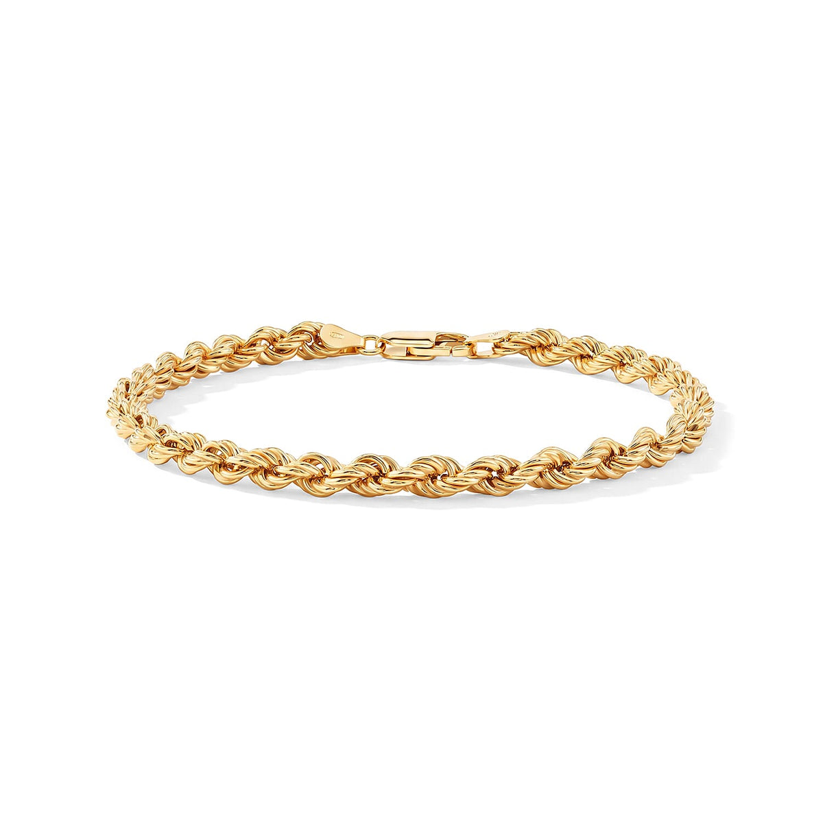 Italian Rope Chain Bracelet in 10K Yellow Gold (7.50 In) 4.70 Grams
