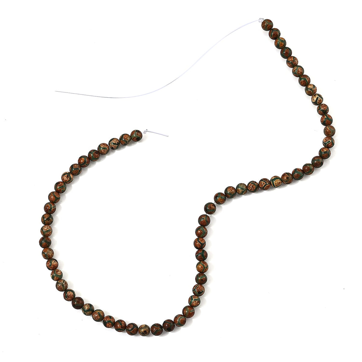 GCS Agate Dzi Beads 5-7mm Beaded Strand (15 Inches) 100.00 ctw