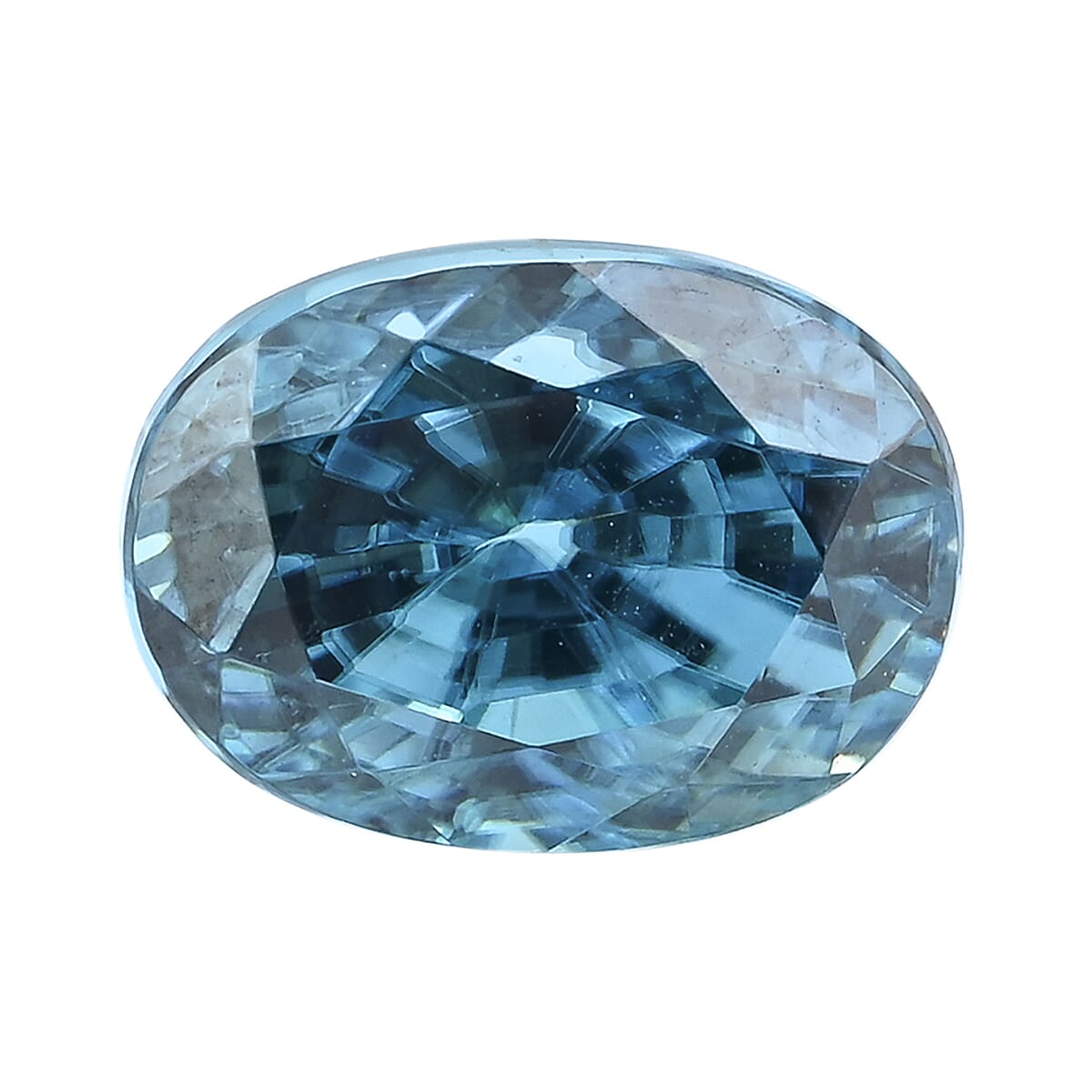 Blue Zircon Oval 9x7 Faceted Cut 4A 2.00 ctw