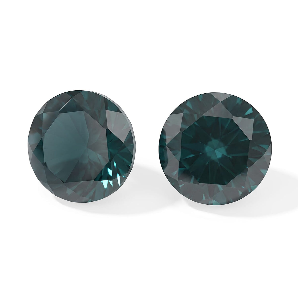 AAA Teal Grandidierite Set of 2 (Rnd 5.75 mm) 1.39 ctw