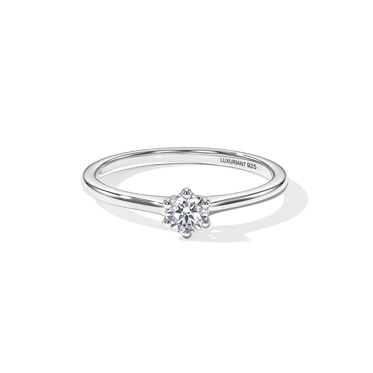 Luxuriant Lab Grown Diamond Solitaire Ring (E-F VS ) in 18K Vermeil Rose Gold Over Sterling Silver (Size 10.0) 0.25 ctw