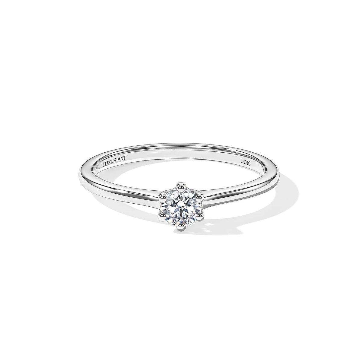 Luxuriant Lab Grown Diamond Solitaire Ring (E-F VS ) in 18K Vermeil Rose Gold Over Sterling Silver (Size 10.0) 0.25 ctw
