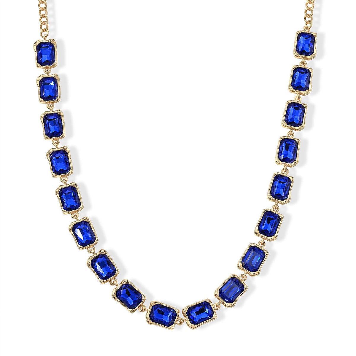 White Glass Necklace in Silvetone 20-22 Inches