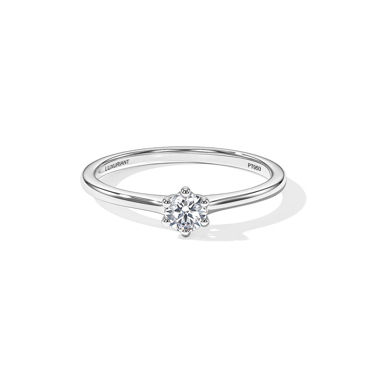 Luxuriant Lab Grown Diamond Solitaire Ring (E-F VS ) in 18K Vermeil Rose Gold Over Sterling Silver (Size 10.0) 0.25 ctw