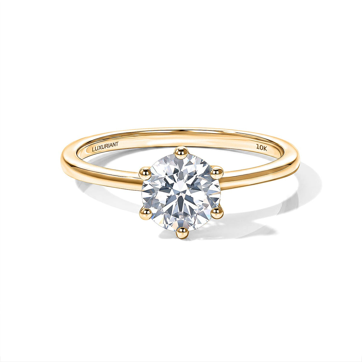 Luxuriant Lab Grown Diamond Solitaire Ring (E-F VS ) in 18K Vermeil Rose Gold Over Sterling Silver (Size 10.0) 0.25 ctw