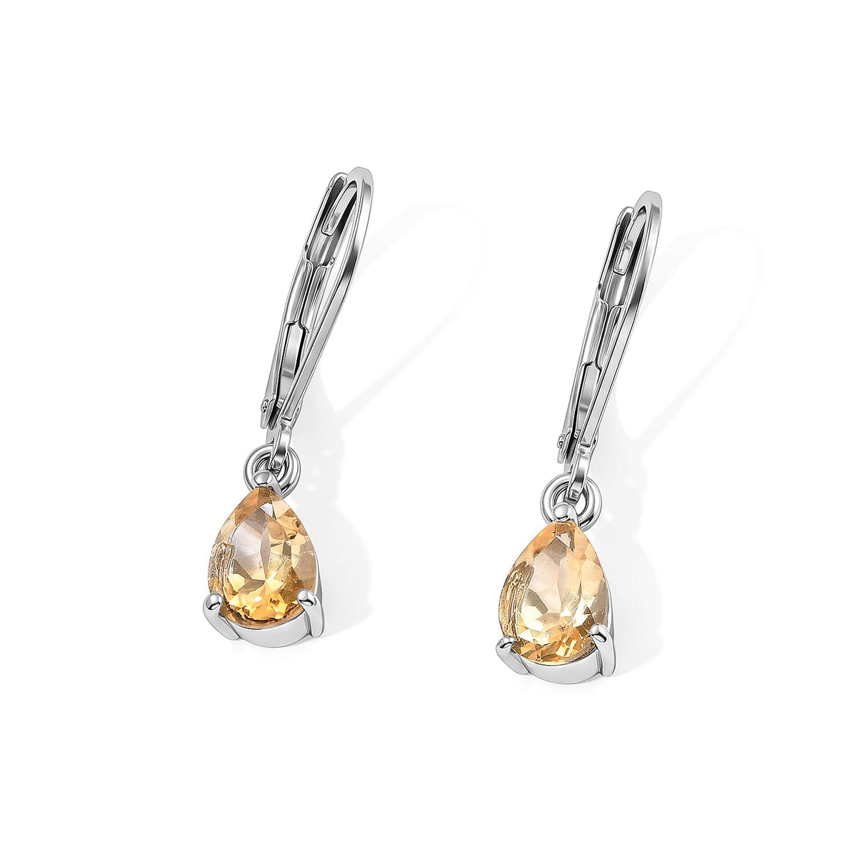 EverTrue African Amethyst Solitaire Earrings in Stainless Steel 1.35 ctw