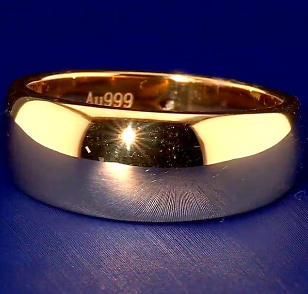 Dome Ring in 24K Yellow Gold (Size 10.0) 2.0 Grams