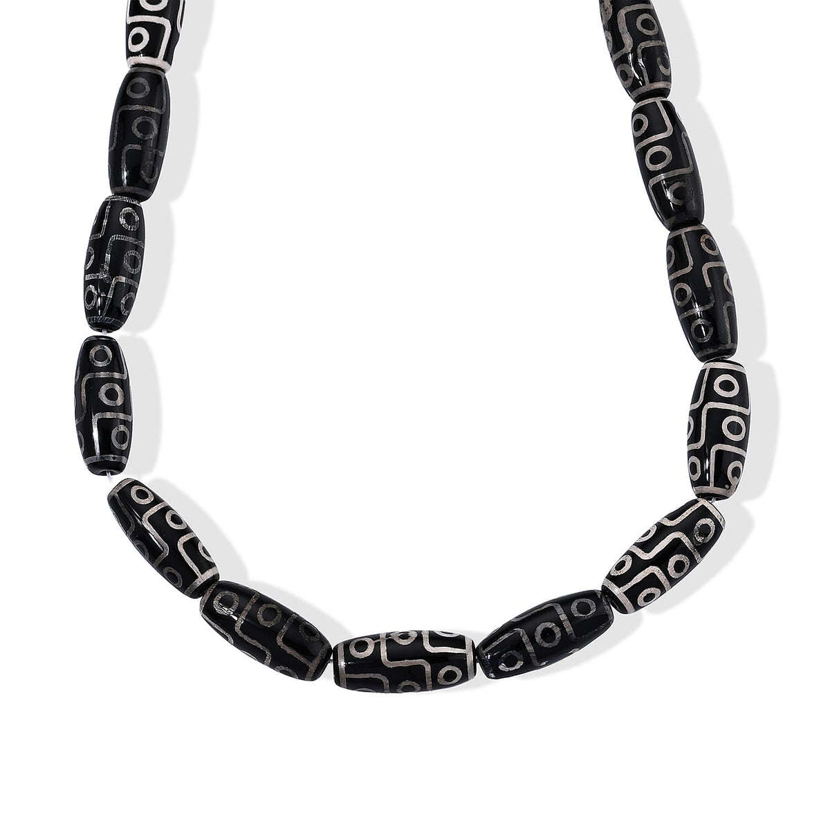 GCS Black Agate 465.00 ctw Beaded Strand 15 Inches
