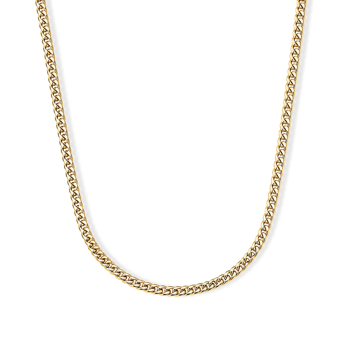 10K Yellow Gold 3.75mm Hollow Miami Cuban Necklace (18 Inches) (6.60 g)