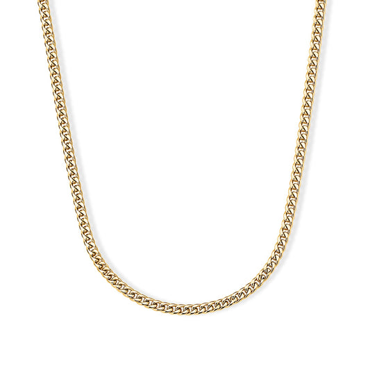 10K Yellow Gold 3.75mm Hollow Miami Cuban Necklace (18 Inches) (6.60 g)