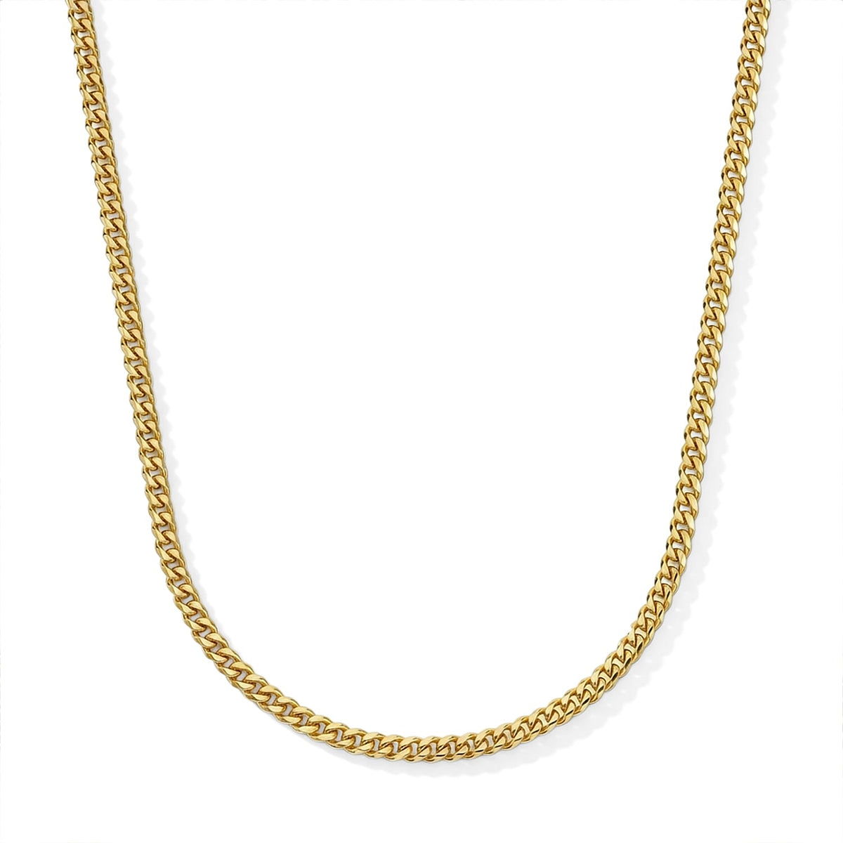 10K Yellow Gold 3.75mm Hollow Miami Cuban Necklace (18 Inches) (6.60 g)