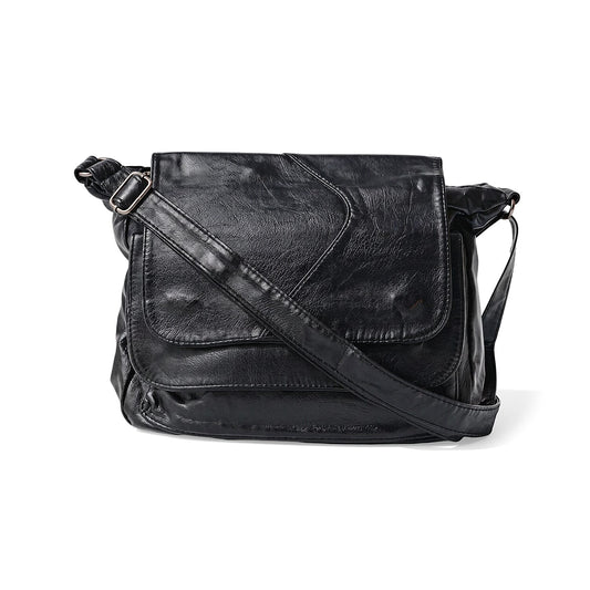 Black, Green and Red Stripe Faux Leather Shoulder Bag (10"x7.5"x4.5")