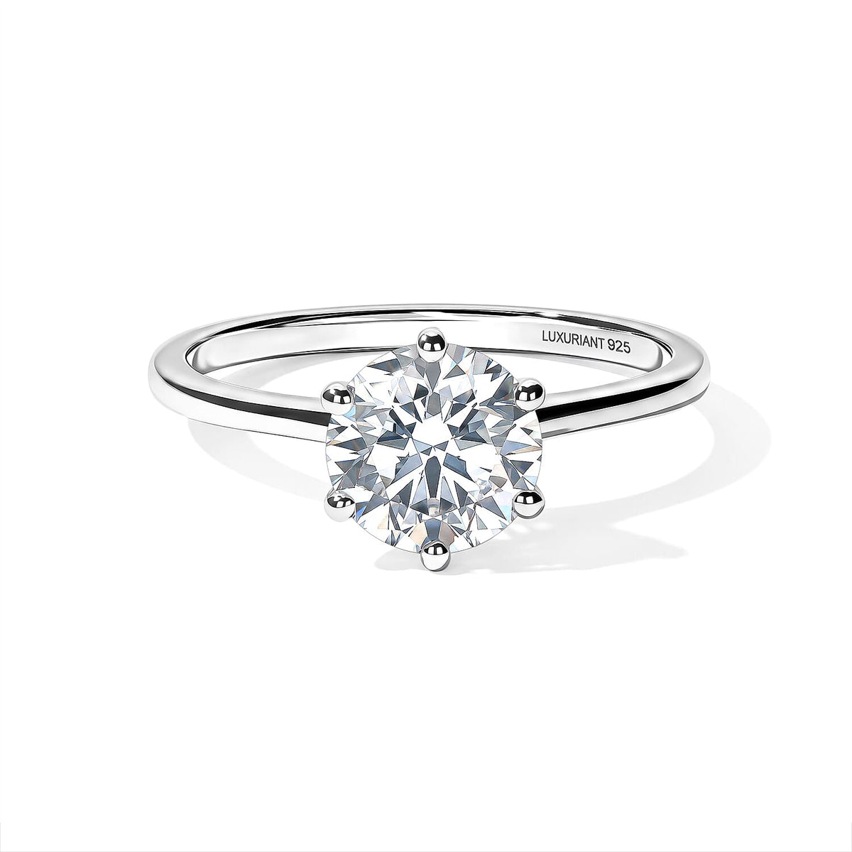 Luxuriant Lab Grown Diamond Solitaire Ring (E-F VS ) in 18K Vermeil Rose Gold Over Sterling Silver (Size 10.0) 0.25 ctw