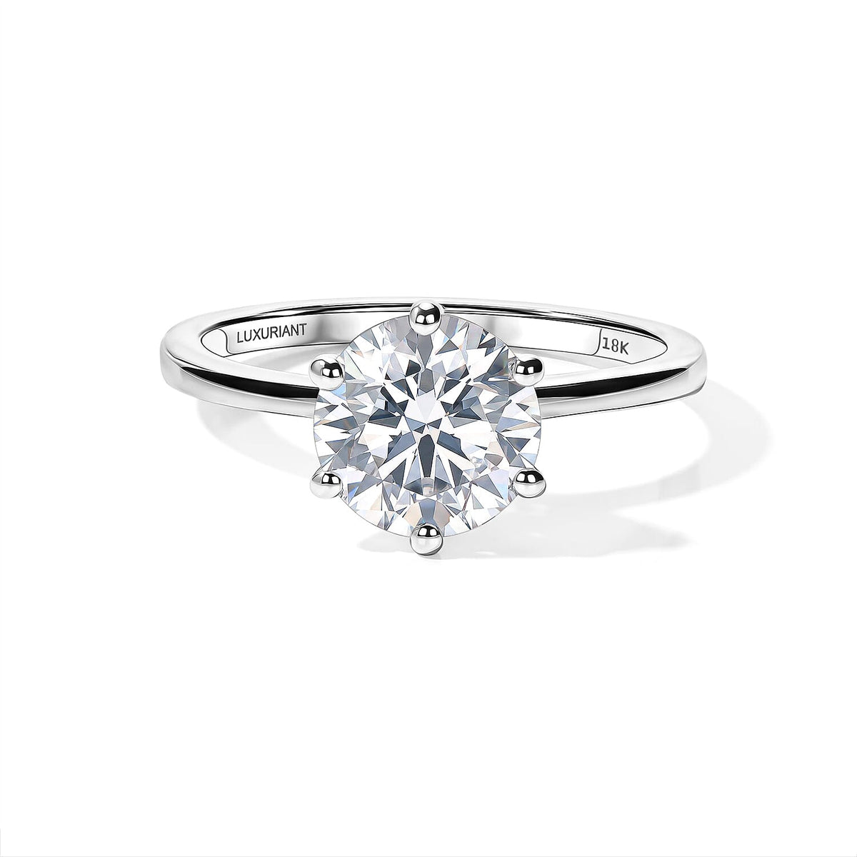Luxuriant Lab Grown Diamond Solitaire Ring (E-F VS ) in 18K Vermeil Rose Gold Over Sterling Silver (Size 10.0) 0.25 ctw