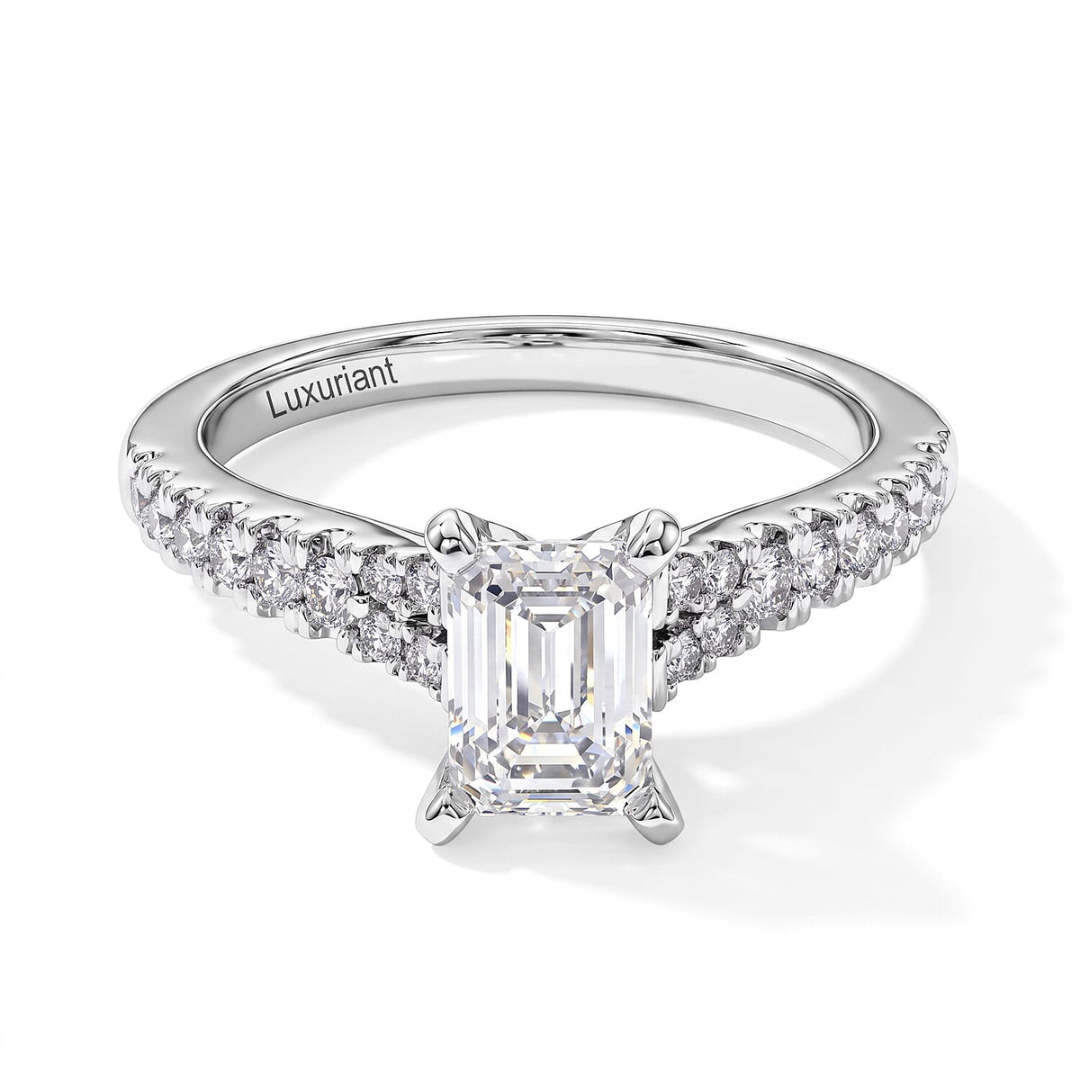 14K White Gold Luxuriant Lab Grown Diamond (G VS) Ring (Size 5.0) 1.25 ctw