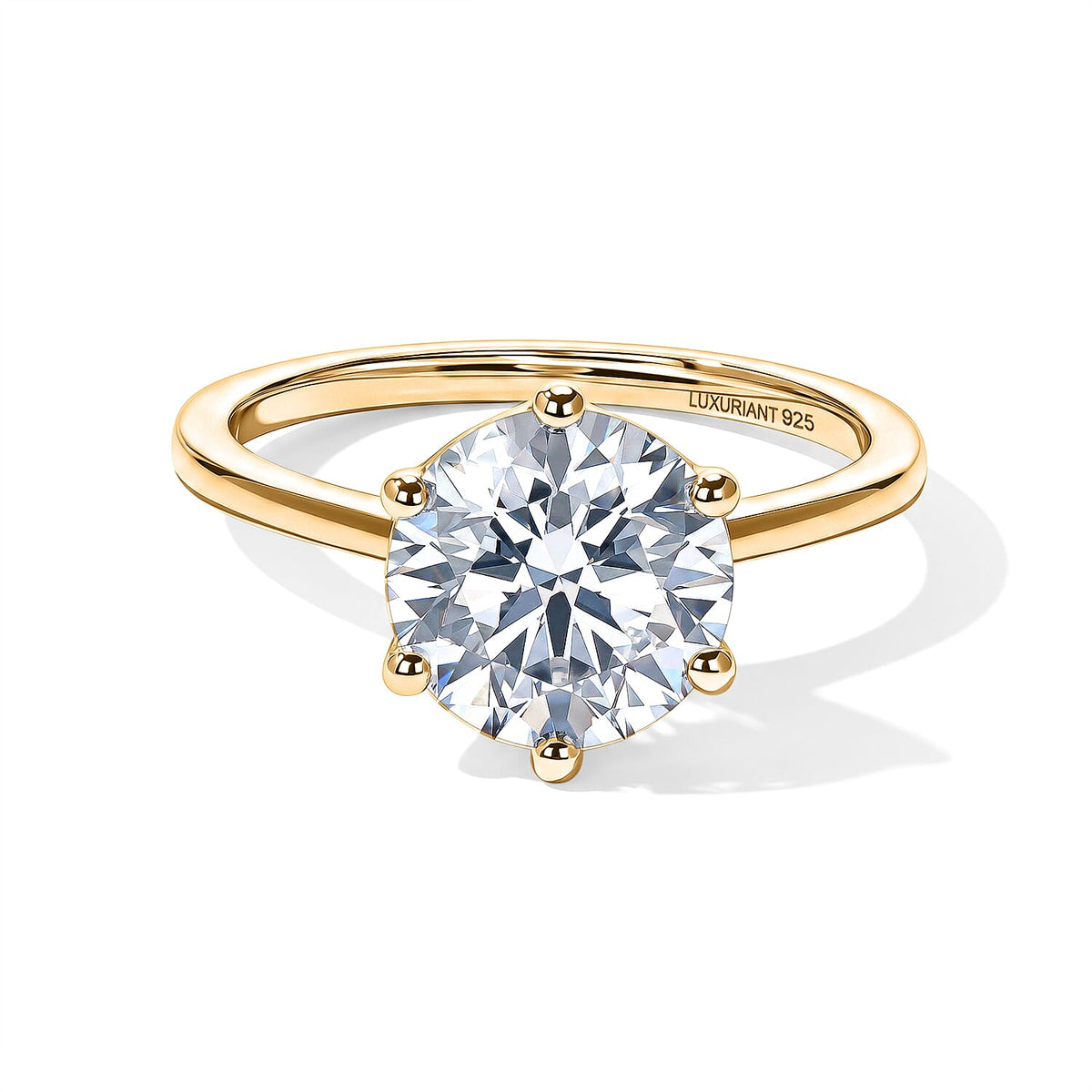 Luxuriant Lab Grown Diamond Solitaire Ring (E-F VS ) in 18K Vermeil Rose Gold Over Sterling Silver (Size 10.0) 0.25 ctw