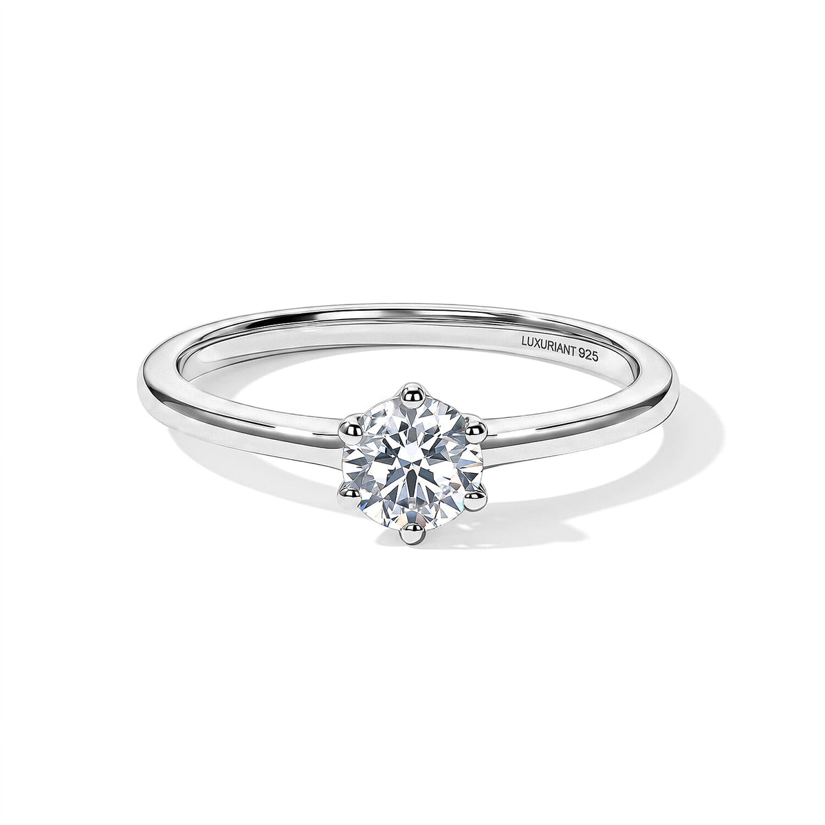 Luxuriant Lab Grown Diamond Solitaire Ring (E-F VS ) in 18K Vermeil Rose Gold Over Sterling Silver (Size 10.0) 0.25 ctw