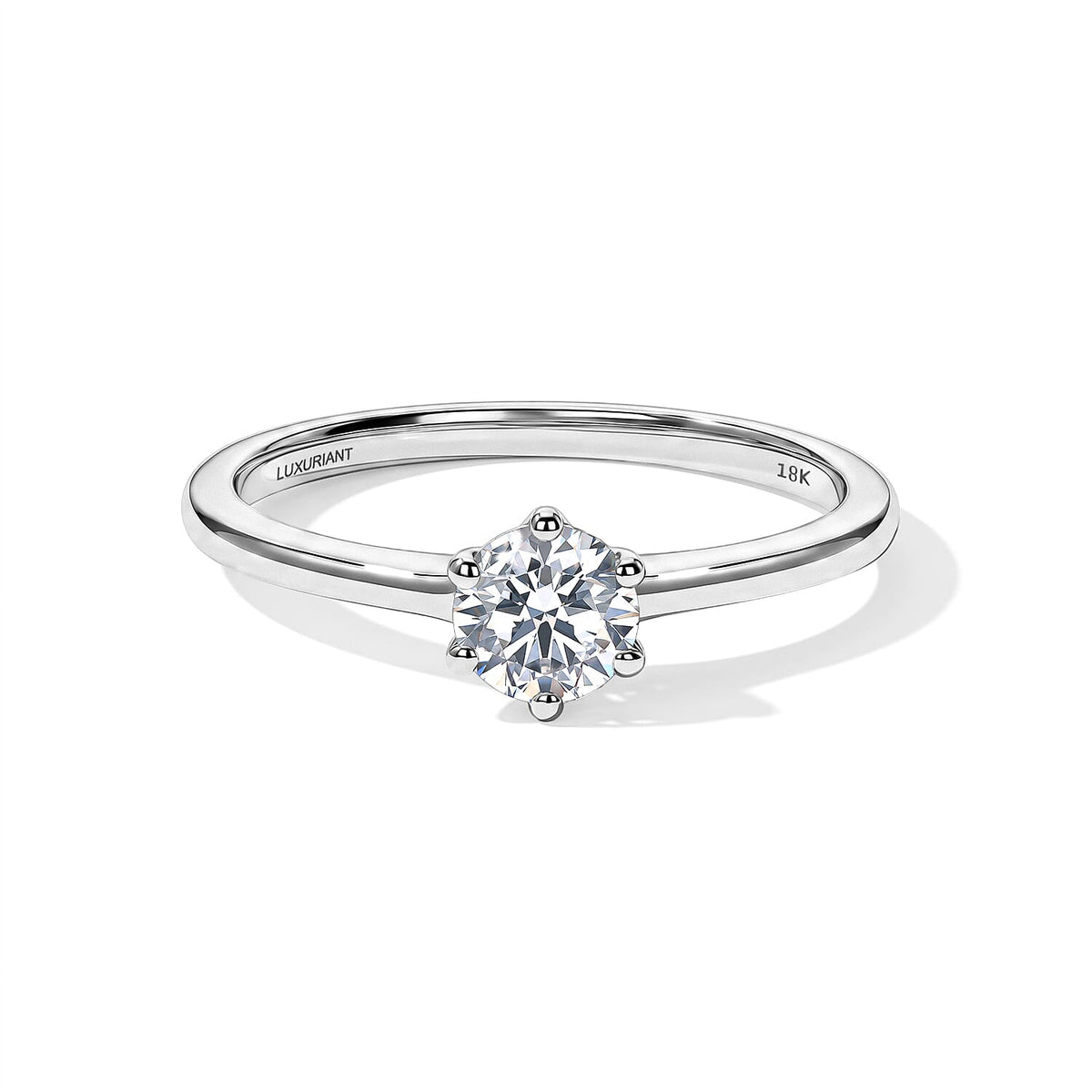 Luxuriant Lab Grown Diamond Solitaire Ring (E-F VS ) in 18K Vermeil Rose Gold Over Sterling Silver (Size 10.0) 0.25 ctw