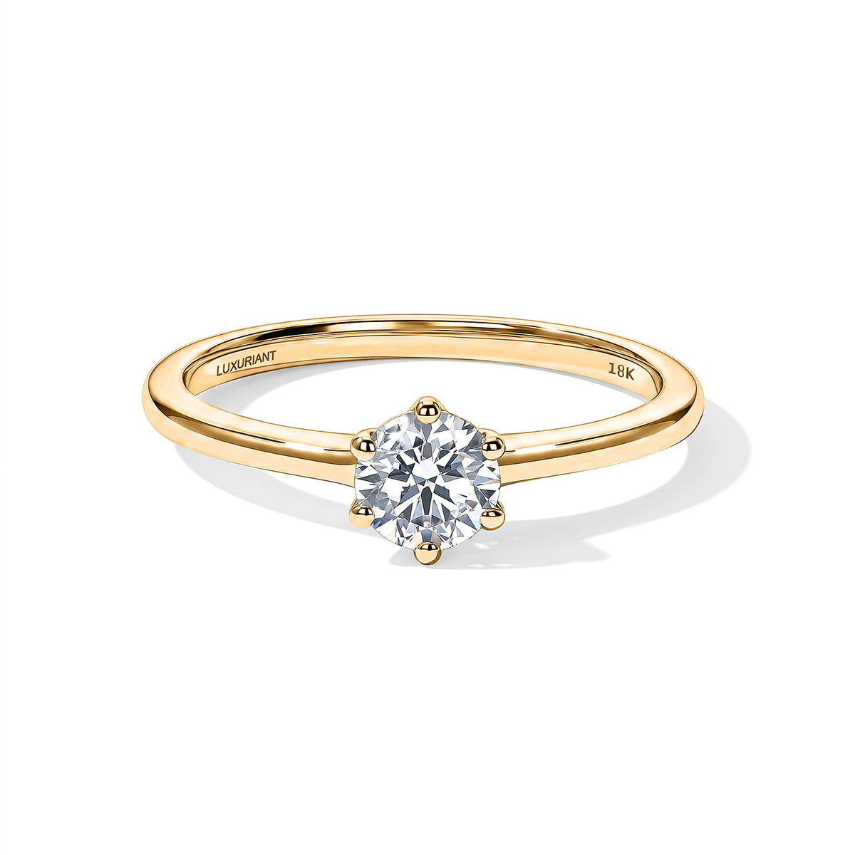 Luxuriant Lab Grown Diamond Solitaire Ring (E-F VS ) in 18K Vermeil Rose Gold Over Sterling Silver (Size 10.0) 0.25 ctw
