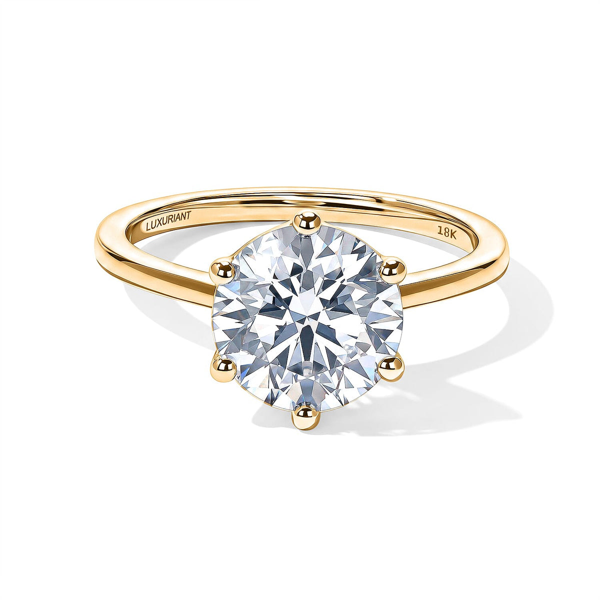 Luxuriant Lab Grown Diamond Solitaire Ring (E-F VS ) in 18K Vermeil Rose Gold Over Sterling Silver (Size 10.0) 0.25 ctw
