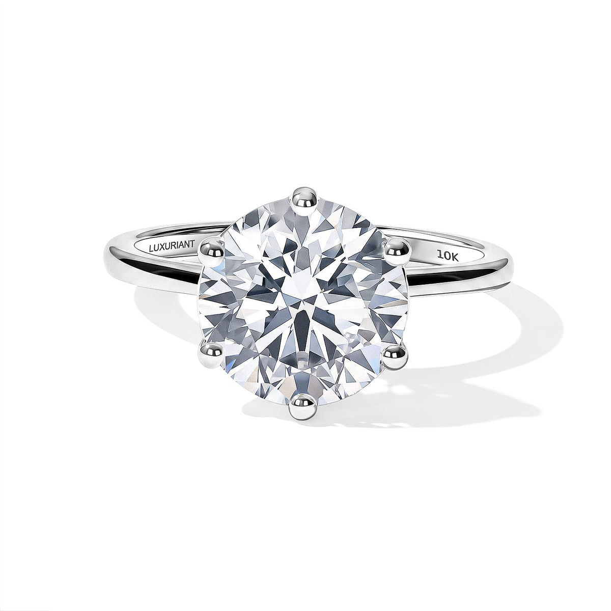 Luxuriant Lab Grown Diamond Solitaire Ring (E-F VS ) in 18K Vermeil Rose Gold Over Sterling Silver (Size 10.0) 0.25 ctw
