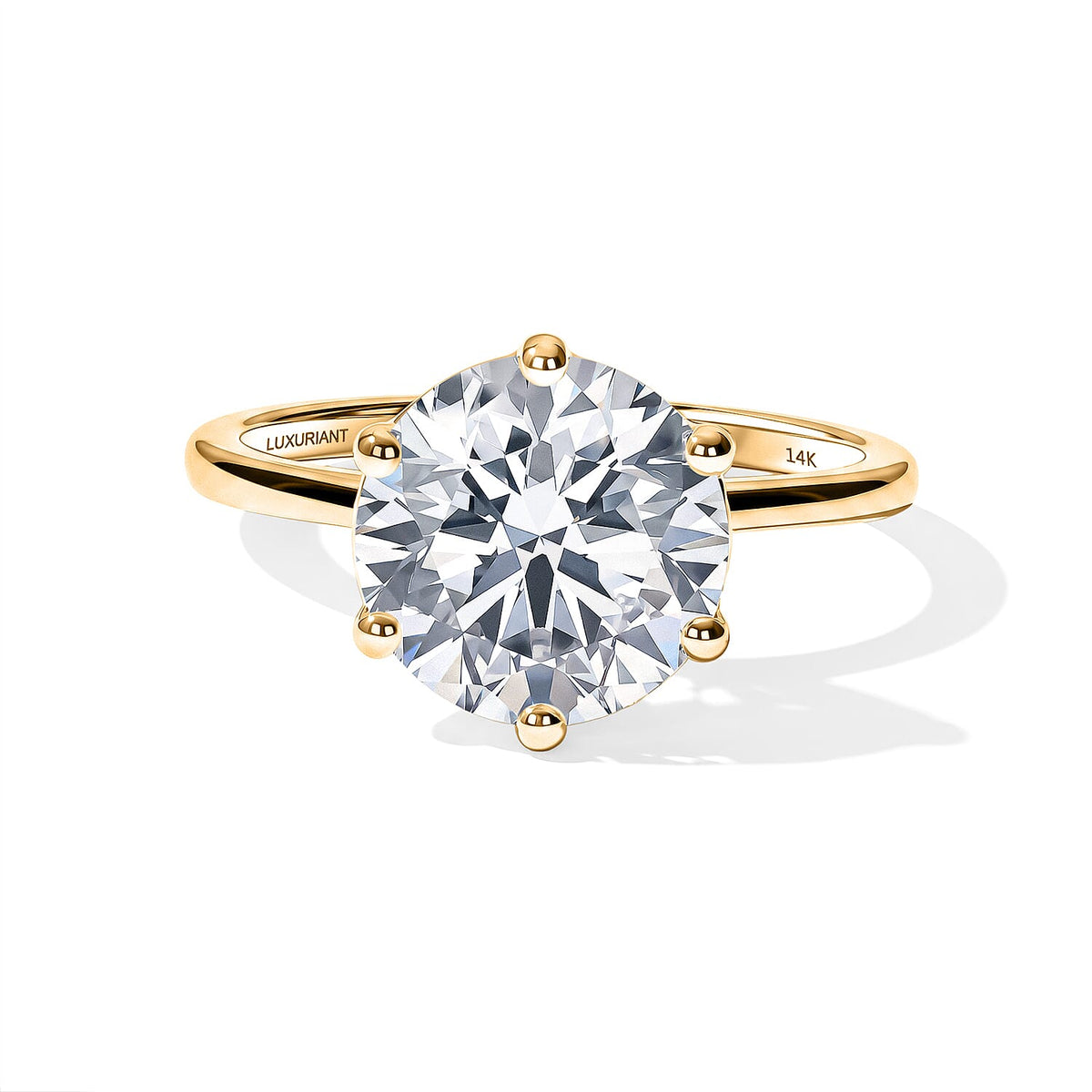 Luxuriant Lab Grown Diamond Solitaire Ring (E-F VS ) in 18K Vermeil Rose Gold Over Sterling Silver (Size 10.0) 0.25 ctw