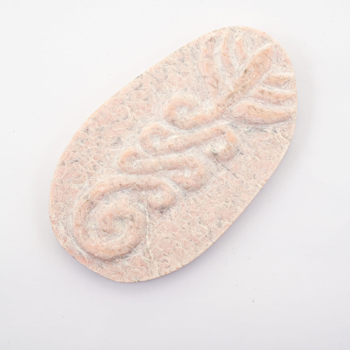Peach Moonstone Wisdom Plate 4-4.5 Approx 1015Ctw
