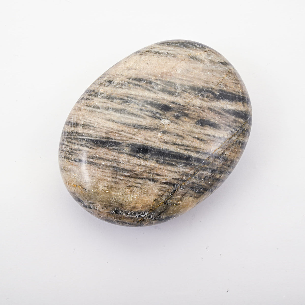 Black Moonstone Palm Stone 4-4.5'' Approx 970Ctw