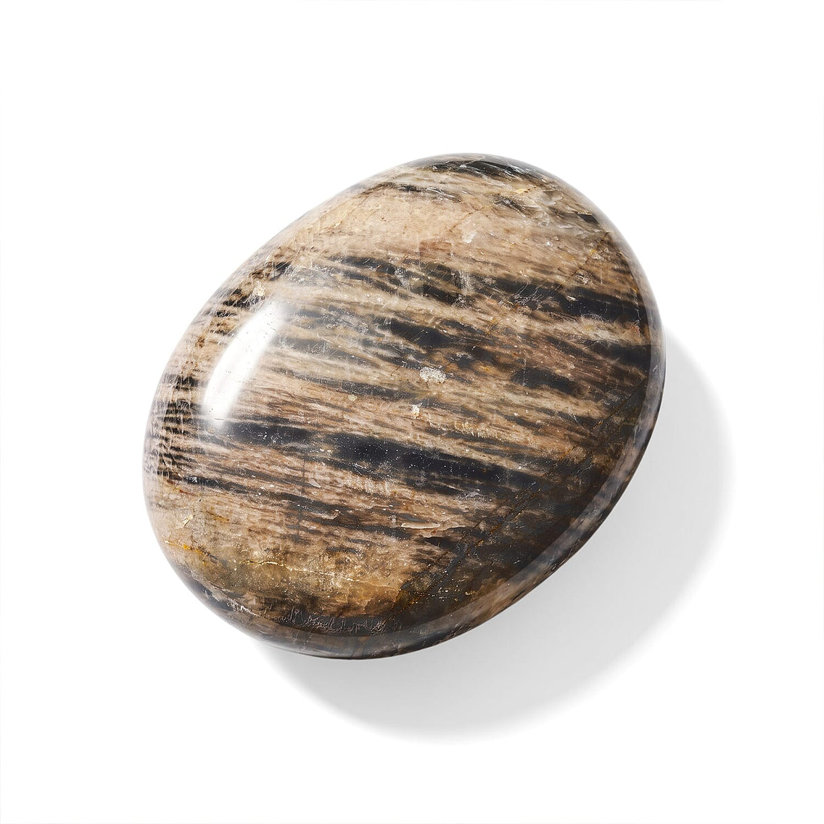 Black Moonstone Palm Stone 4-4.5'' Approx 970Ctw