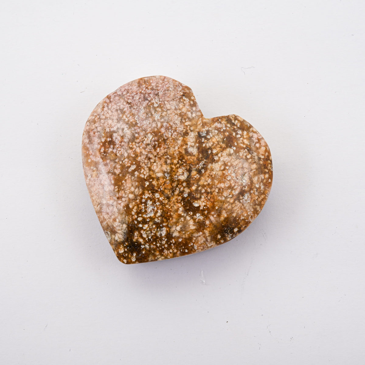 Pink Moss Agate Heart 2 Approx 380Ctw