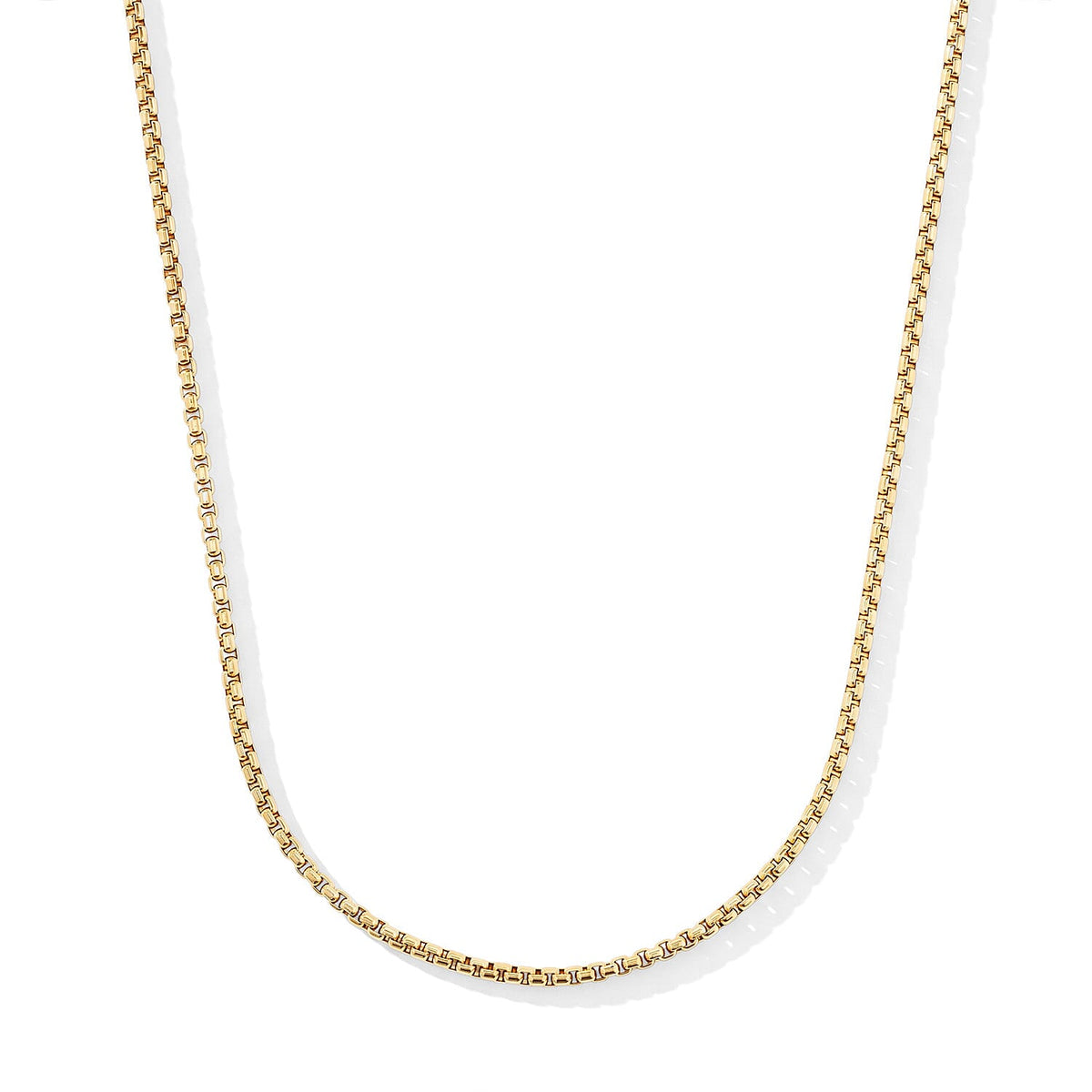 Thin Cable Chain Necklace in ION Plated YG Stainless Steel 24 Inches