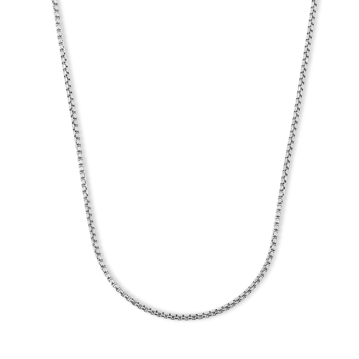 Thin Cable Chain Necklace in Stainless Steel 30 Inches