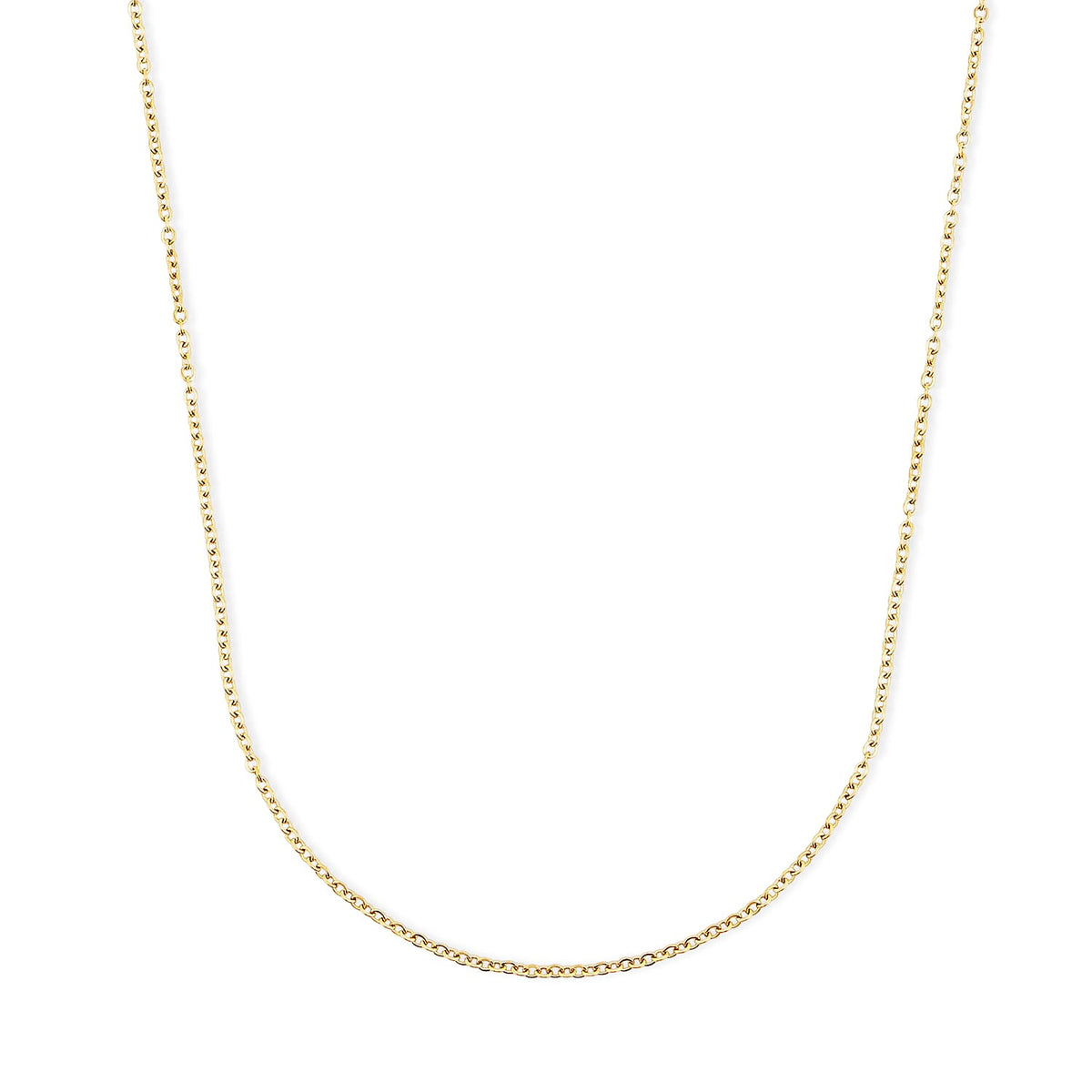Thin Chain Necklace in ION Plated YG Stainless Steel 18 Inches