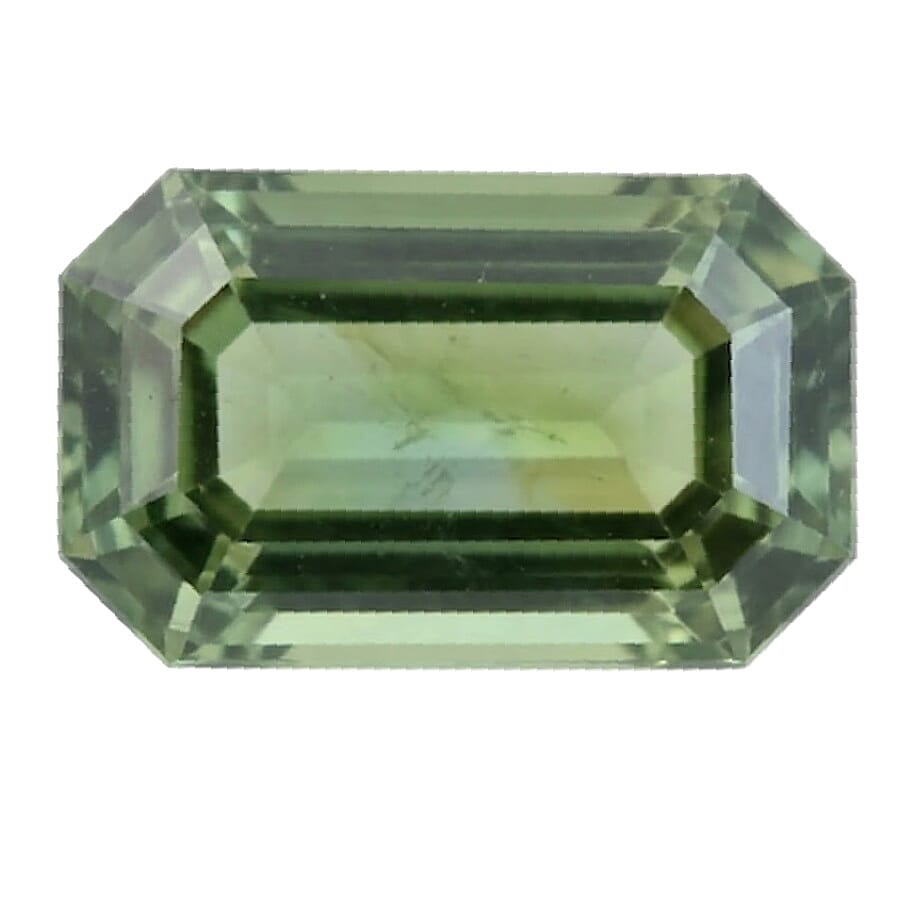 AAAA Green Sapphire (Octagon 7x5 mm) 1.00 ctw