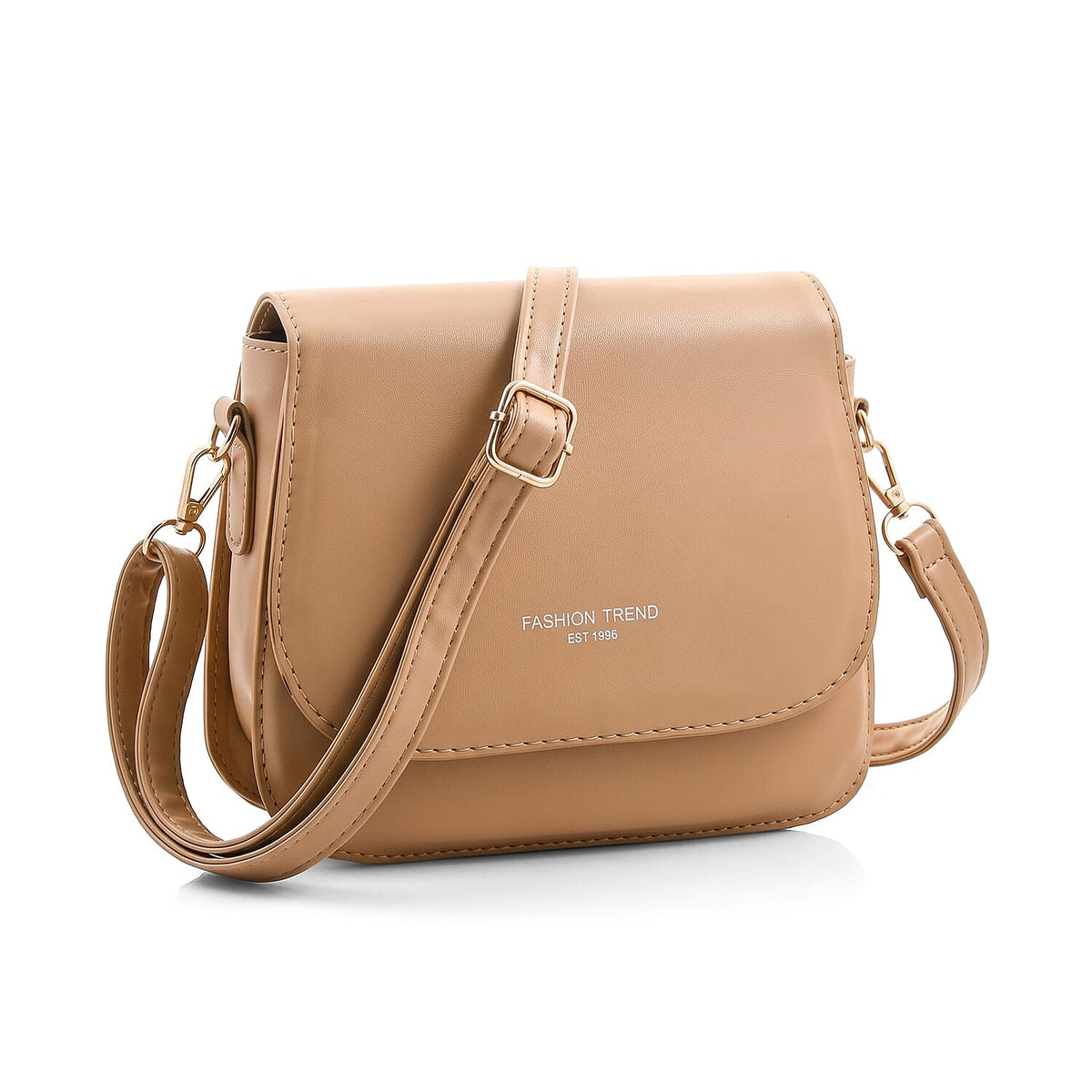 Closeout Lilac Faux Leather Flap Crossbody Bag