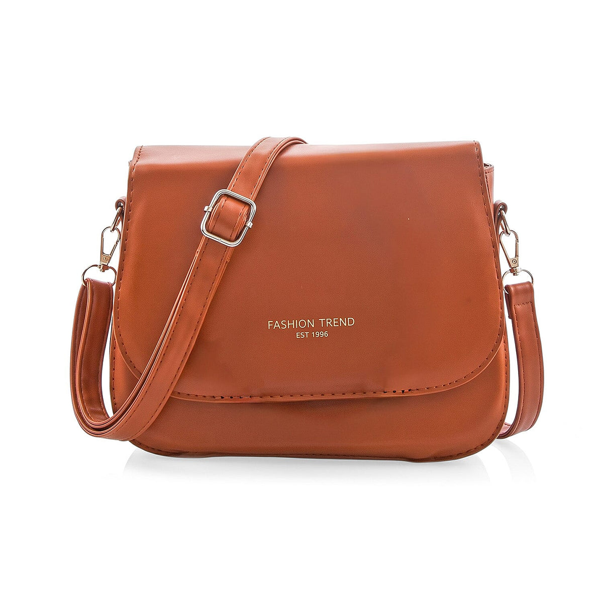 Closeout Lilac Faux Leather Flap Crossbody Bag