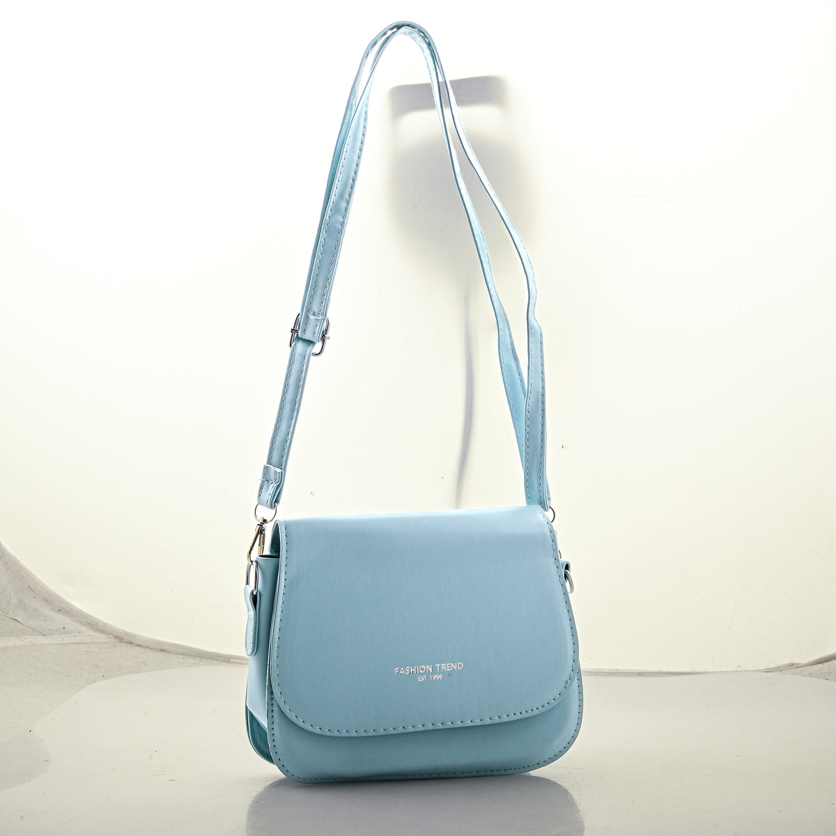 Closeout Lilac Faux Leather Flap Crossbody Bag