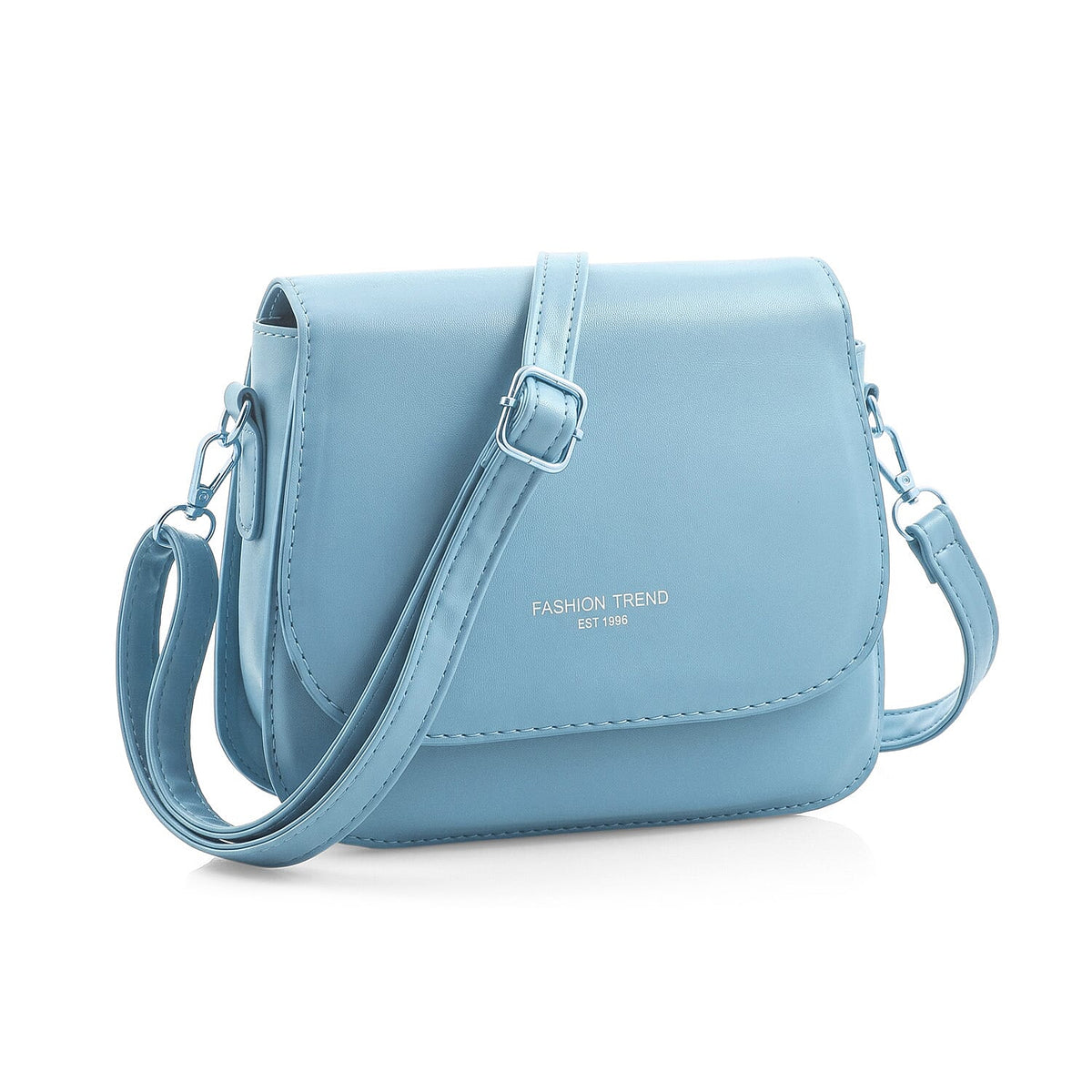 Closeout Lilac Faux Leather Flap Crossbody Bag